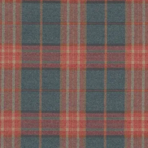 blue checked woven fabric from Colefax & Fowler