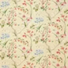 brown botanical linen fabric from Colefax & Fowler
