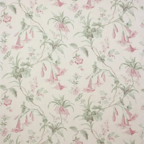 green botanical linen fabric from Colefax & Fowler