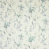 blue botanical linen fabric from Colefax & Fowler