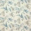 blue botanical linen fabric from Colefax & Fowler