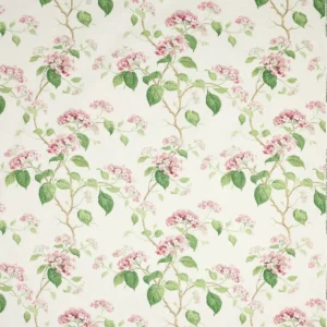 green botanical cotton fabric from Colefax & Fowler