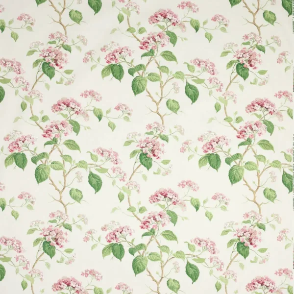 green botanical cotton fabric from Colefax & Fowler