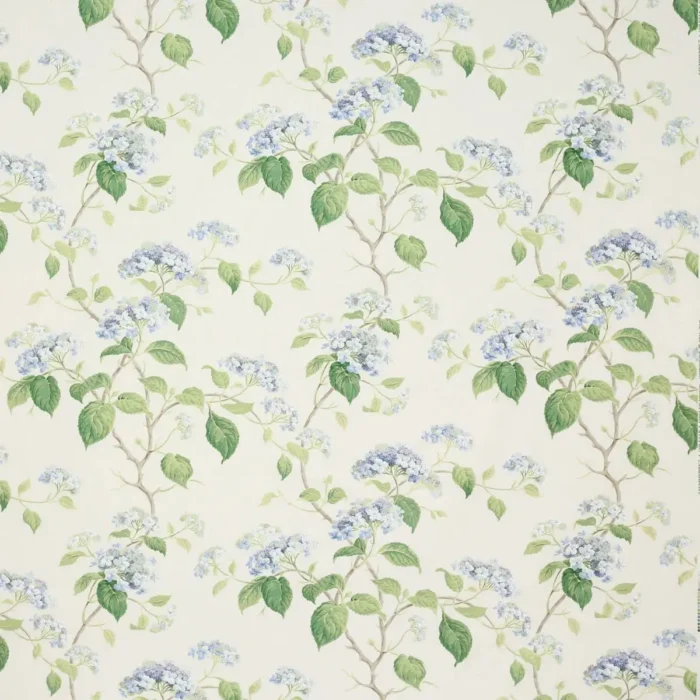 Summerby Cotton Fabric - Blue / Green – Blue Green swatch