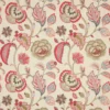 red botanical embroideried fabric from Colefax & Fowler