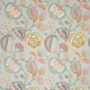 blue botanical embroideried fabric from Colefax & Fowler