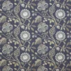 blue botanical embroideried fabric from Colefax & Fowler