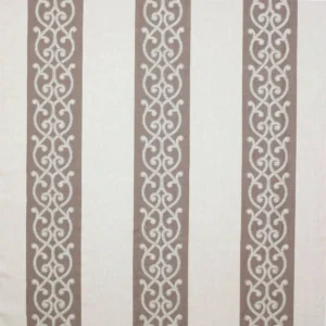 brown striped embroideried fabric from Colefax & Fowler