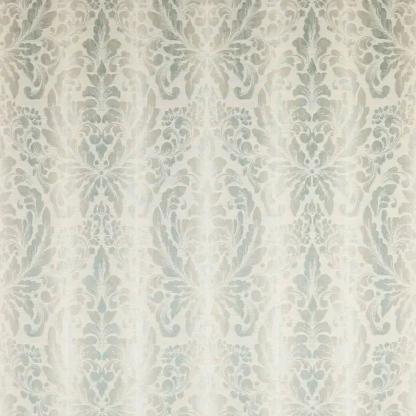 blue botanical jacquard fabric from Colefax & Fowler