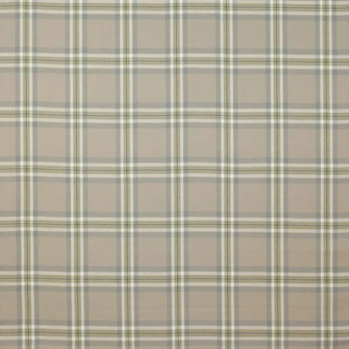 Malone Check Fabric - Aqua / Leaf – Aqua Leaf swatch