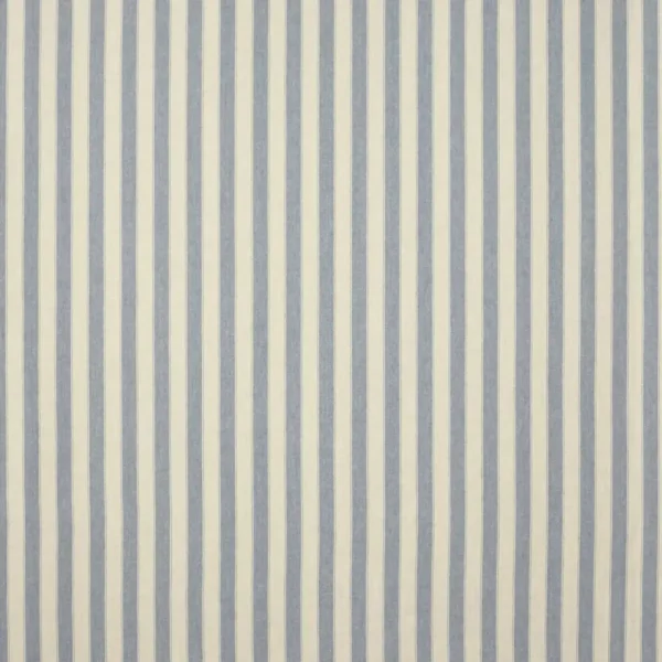 Waltham Stripe Fabric - Old Blue by blue striped linen fabric from Colefax & Fowler