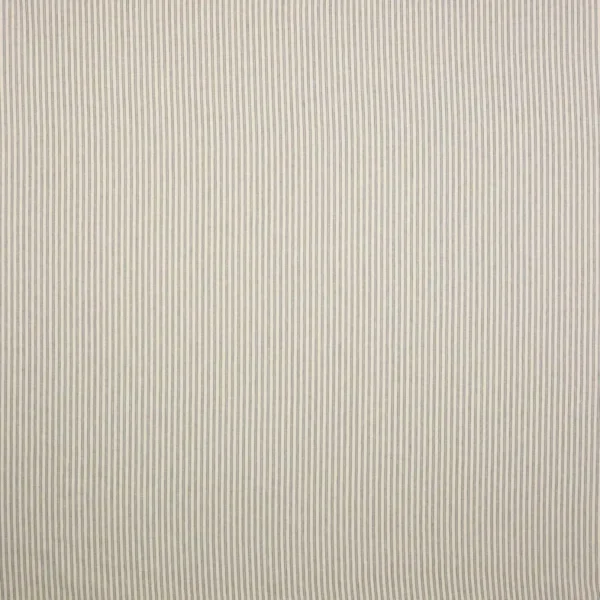 Tyrell Fabric - Silver by black-grey striped linen fabric from Colefax & Fowler