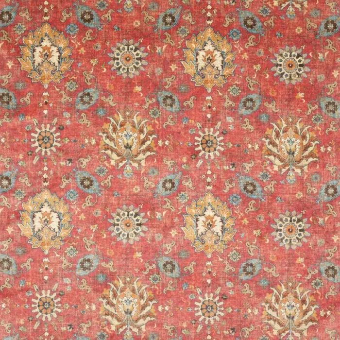 Jocasta Velvet Fabric - Red swatch