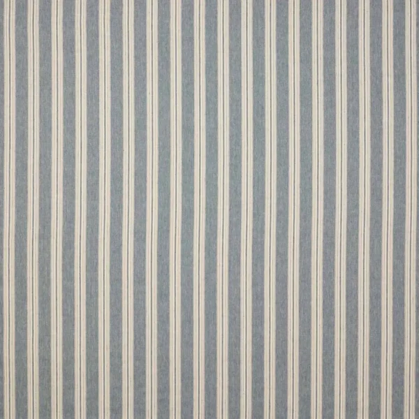 Bendell Stripe Fabric - Navy by blue striped linen fabric from Colefax & Fowler