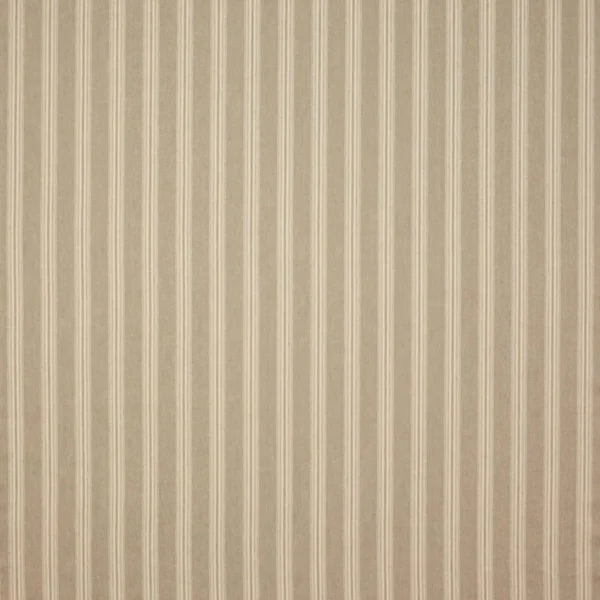 Bendell Stripe Fabric - Stone by brown striped linen fabric from Colefax & Fowler