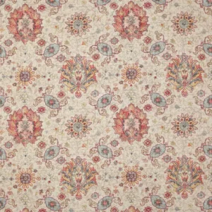 multicolour botanical cotton fabric from Colefax & Fowler