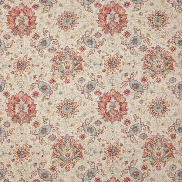 multicolour botanical cotton fabric from Colefax & Fowler