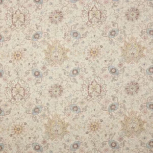 brown botanical cotton fabric from Colefax & Fowler