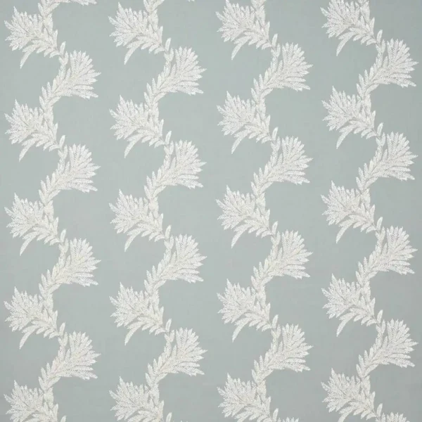 Lavinia Fabric - Blue by blue botanical embroideried fabric from Colefax & Fowler