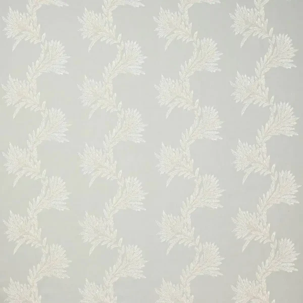 blue botanical embroideried fabric from Colefax & Fowler