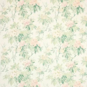green botanical linen fabric from Colefax & Fowler