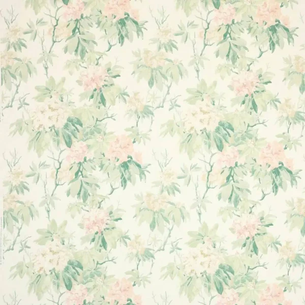 green botanical linen fabric from Colefax & Fowler