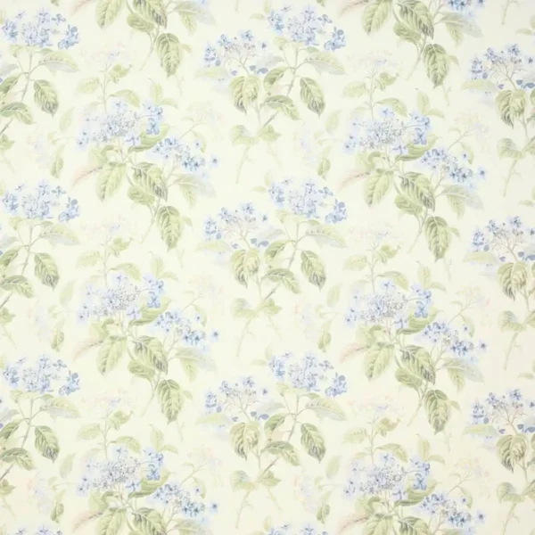 Eloise Fabric - Blue / Green by blue botanical linen fabric from Colefax & Fowler