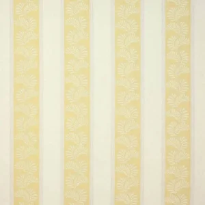 yellow striped embroideried fabric from Colefax & Fowler