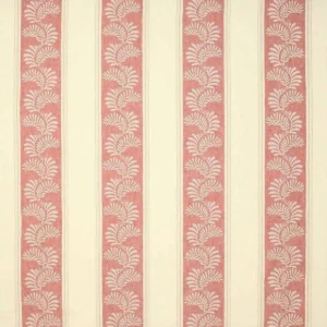 red striped embroideried fabric from Colefax & Fowler
