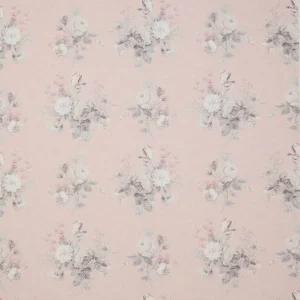 pink botanical linen fabric from Colefax & Fowler