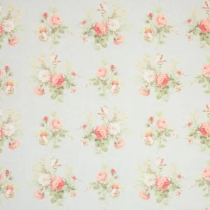 multicolour botanical linen fabric from Colefax & Fowler