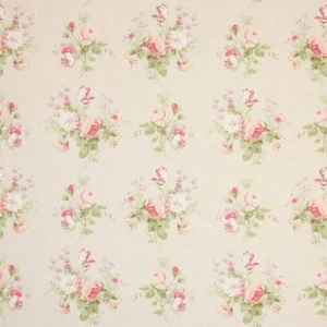 multicolour botanical linen fabric from Colefax & Fowler