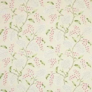 multicolour botanical linen fabric from Colefax & Fowler