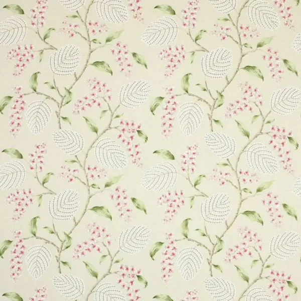 multicolour botanical linen fabric from Colefax & Fowler