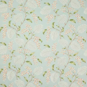 multicolour botanical linen fabric from Colefax & Fowler