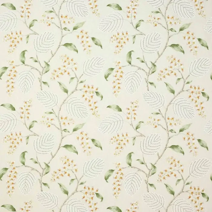 Atwood Fabric - Apricot / Leaf swatch