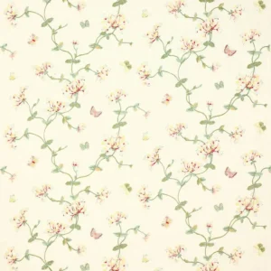 multicolour botanical embroideried fabric from Colefax & Fowler