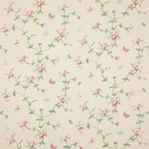 multicolour botanical embroideried fabric from Colefax & Fowler