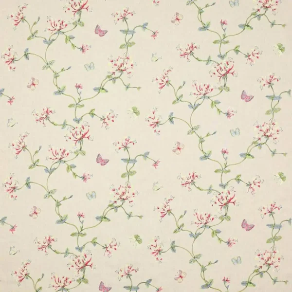 multicolour botanical embroideried fabric from Colefax & Fowler