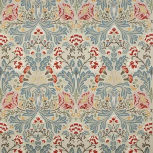 multicolour botanical embroideried fabric from Colefax & Fowler