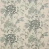 blue botanical embroideried fabric from Colefax & Fowler