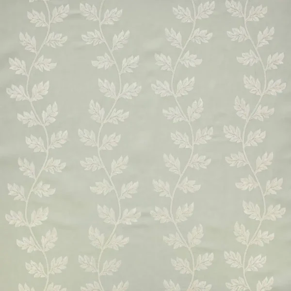 blue botanical embroideried fabric from Colefax & Fowler