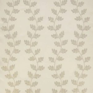 brown botanical embroideried fabric from Colefax & Fowler
