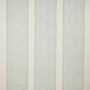 blue botanical voile-sheer fabric from Colefax & Fowler