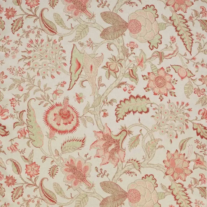 Ajmer Tree Fabric - Red swatch