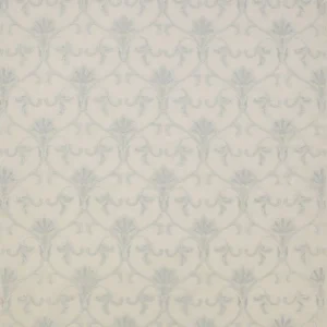 black-grey botanical embroideried fabric from Colefax & Fowler
