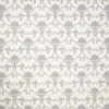 black-grey botanical embroideried fabric from Colefax & Fowler