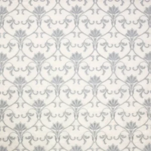 black-grey botanical embroideried fabric from Colefax & Fowler
