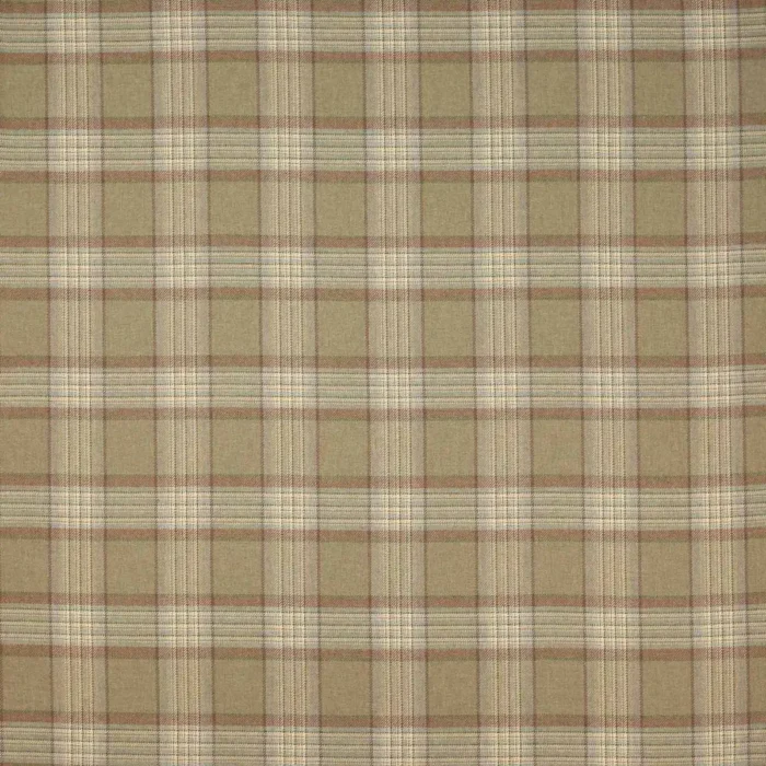 Lowick Plaid Fabric - Sand swatch