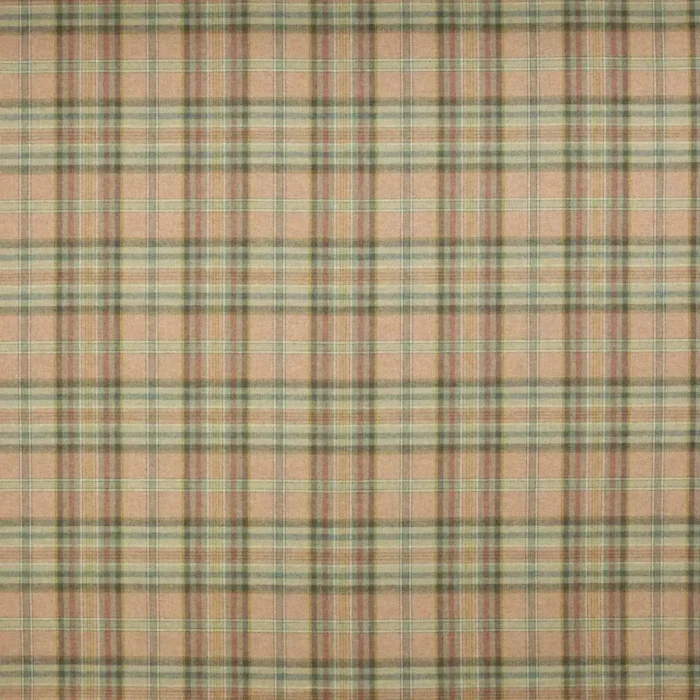 Hutton Plaid Fabric - Salmon swatch